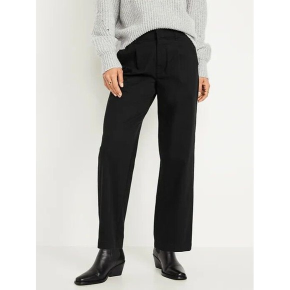 Old Navy Classic Black Straight Leg Trousers - Picture 1 of 9